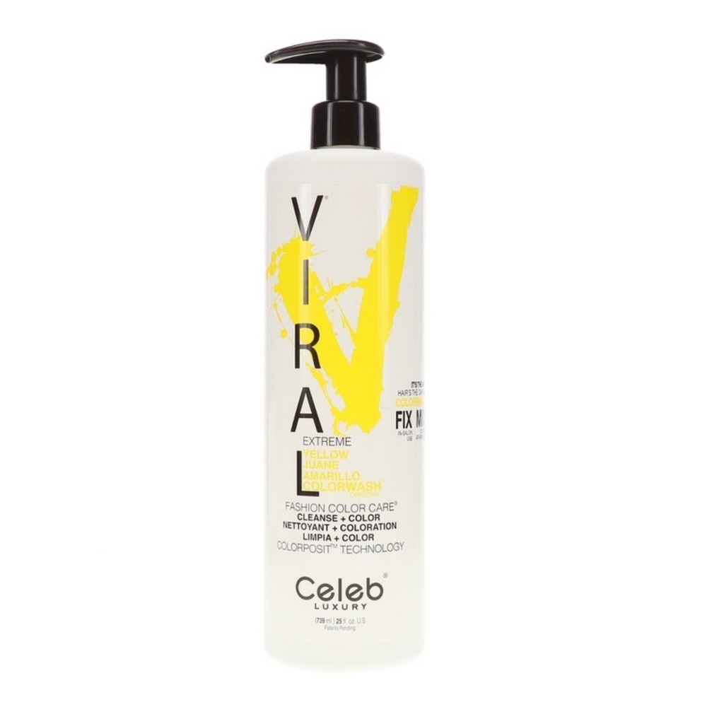 Celeb Luxury Viral Extreme Yellow Color Wash Shampoo 25 oz new